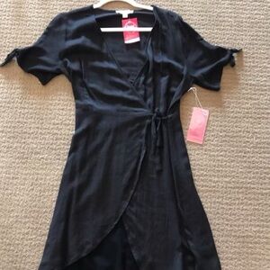 Elegant Black Wrap Dress